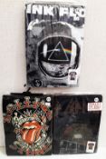 3 x Rock and Roll Themed Pink Floyd, The Rolling Stones and Def Leppard Short Sleeve T-Shirts -