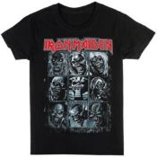 7 x IRON MAIDEN Various Designs and Sizes Short Sleeve T-Shirts - Size: 4 x Medium, 3 x XXL