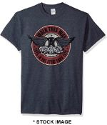 1 x AEROSMITH Walk This Way Toys in The Attic Tour 1975 Logo Short Sleeve Men's T-shirt by