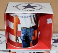 6 x Rock n Roll Themed Band Drinking Mugs - BRUCE SPRINGSTEEN BORN IN THE USA - Officially Licensed