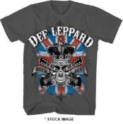 1 x DEF LEPPARD Rock of Ages Logo Short Sleeve Men's T-Shirt by Gildan - Size: Extra Large - Colour: