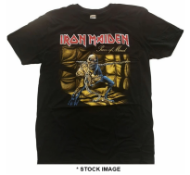 1 x IRON MAIDEN Piece of Mind Logo Short Sleeve Men's T-Shirt by Gildan - Size: XXL - Colour: