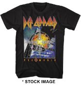 1 x DEF LEPPARD Pyromania Logo Short Sleeve Men's T-Shirt by Gildan - Size: Medium - Colour: Black -