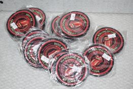 20 x Rolling Stones Table Coasters - North America Zip Code Tour With Iconic Tongue and Lips