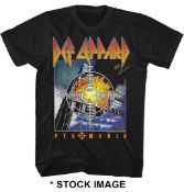 1 x DEF LEPPARD Pyromania Logo Short Sleeve Men's T-Shirt by Gildan - Size: XXL - Colour: Black -
