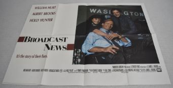 1 x Original VINTAGE Quad MOVIE POSTER From the Film BROADCAST NEWS - Size: 75 x 101 cms