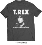1 x T REX Dandy in the Underworld Logo Short Sleeve Men's T-Shirt by Gildan - Size: XXL - Colour: