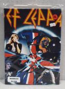 1 x DEF LEPPARD Band Picture with Union Jack Logo Short Sleeve Men's T-Shirt by Gildan - Size: Extra