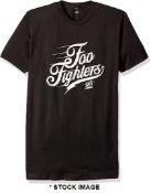1 x FOO FIGHTERS 95' Logo Short Sleeve Men's T-Shirt by Tultek - Size: XXL - Colour: Black - New &