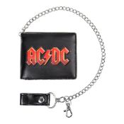 1 x ACDC Men's Bifold Wallet With Chain - Presented in Gift Box - Officially Licensed Merchandise