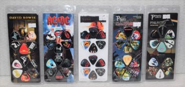 70 x Guitar Pick Multipacks By Perris - 10Picks Per Pack - Features David Bowie, Pink Floyd, Rush,