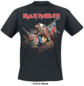 1 x IRON MAIDEN The Trooper Logo Short Sleeve Men's T-Shirt by Gildan - Size: XXL - Colour: