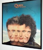 1 x Authentic QUEEN Autographs With COA - The Miracle Promo Poster Signed By All Members of the Band