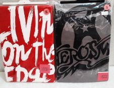 2 x AEROSMITH Various Designs Short Sleeve Ladies T-Shirts - Size: Small -