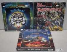 3 x Jigsaw Puzzles Featuring Judas Priest, Iron Maiden & Motorhead - Licensed Merchandise - RRP £60