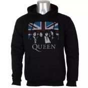 1 x Queen Vintage Union Jack Men's Hooded Jumper - Size: Extra Large - Officially Licensed