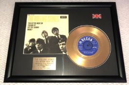 1 x Framed ROLLING STONES Silver 7 Inch Vinyl Record - YOU BETTER MOVE ON - Mounted and Presented in