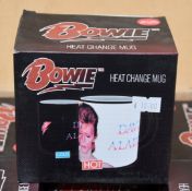 6 x Rock n Roll Themed Band Drinking Mugs With Heat Changing Design - DAVID BOWIE - Officially