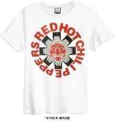 1 x RED HOT CHILLI PEPPERS Classic Aztec Band Logo Short Sleeve Men's T-Shirt by Gildan - Size: