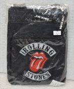 1 x Rolling Stones Cross Body Festival Bag by Rock Sax - Iconic Tongue and Lips Logo
