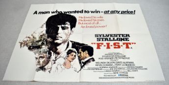 1 x Original VINTAGE Quad MOVIE POSTER From the Film F.I.S.T - Size: 76 x 101 cms