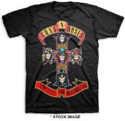 1 x GUNS N' ROSES Official Merchandise Appetite for Destruction Logo Short Sleeve Men's T-Shirt