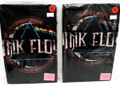 2 x PINK FLOYD Vintage Dark Side of The Moon Logo Short Sleeve T-Shirts - Size: Extra Large