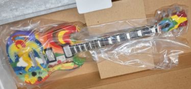 1 x Miniature Hand Made Guitar - Eric Clapton Psychedelic Gibson SG - New & Unused - RRP £35 - Boxed