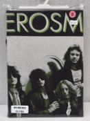 1 x AEROSMITH Band Picture Green and Black Logo Short Sleeve Men's T-Shirt by Gildan - Size: Small -