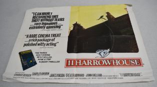 1 x Original VINTAGE Quad MOVIE POSTER From the Film 11 HARROW HOUSE - Size: 75 x 101 cms