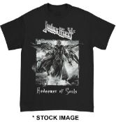 1 x JUDAS PRIEST Redeemer of Souls Logo Short Sleeve Men's T-Shirt by Fruit of the Loom - Size: