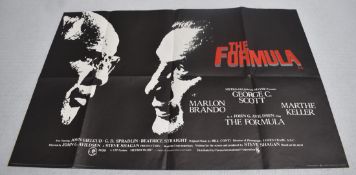 1 x Original VINTAGE MOVIE POSTER From the Film THE FORMULA - Size: 68 x 101 cms
