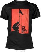 1 x U2 Under a Red Blood Sky Logo Short Sleeve Men's T-Shirt - Size: XXL - Colour: Black - New &