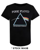 1 x PINK FLOYD Official Merchandise Dark Side of the Moon Short Sleeve Ladies T-Shirt by Liquid Blue