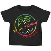 2 x BOB MARLEY Various Designs Short Sleeve Kid's T-Shirts - Size: 3 YRS -