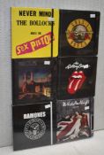6 x Rock Band Themed 192 Page Notebook Journals - Bands Include Sex Pistols, Guns n Roses, Pink
