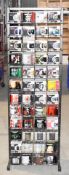 124 x Various Boxed Rock Music Themed Drinking Mugs With Freestanding Retail Display Stand