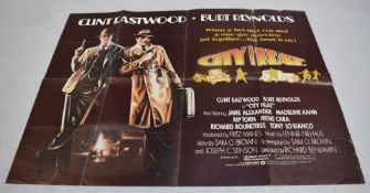 1 x Original VINTAGE Quad MOVIE POSTER From the Film CITY HEAT - Size: 76 x 101 cms