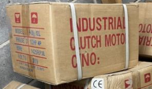 7 x Industrial Clutch Motors - Model AOL 12L - 3 Phase - New Boxed Stock