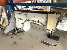 1 x Brother DB2 B737 Single Needle Lockstitch Industrial Sewing Machine With Table