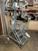 1 x Three Tread Step Ladder With Safety Ladder