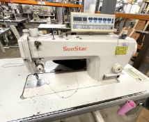 1 x Sunstar KM2300 UMG Single Needle Double Lockstitch Industrial Sewing Machine With Table