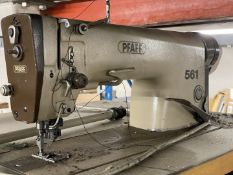 1 x PFAFF 562 Edge Trim Needle Feed Lockstitch Industrial Sewing Machine With Table