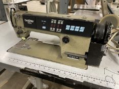 1 x Brother Excedra DB2 B737 Single Needle Lockstitch Industrial Sewing Machine With Table