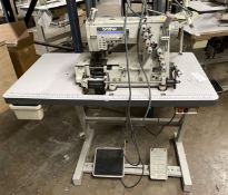1 x Brother DT4-B281 4 Needle / 2 Thread Chainstitch Industrial Sewing Machine With Table