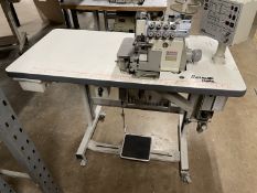 1 x Pegasus EX5214 Backlatch Overlocking Industrial Sewing Machine With Table