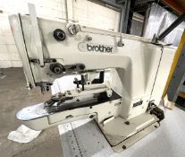 1 x Brother LK3-B438-2 Industrial Lockstitch Button Sewing Machine With Table - Made in Japan