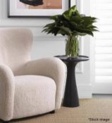 1 x EICHHOLTZ 'Pompano' Luxury Black Marble Low Side Table - Original RRP £2,405