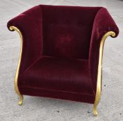 1 x CHRISTOPHER GUY Bespoke Opulent Velvet Upholstered Oversized Armchair - Original Price £4,000