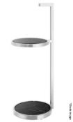 1 x EICHHOLTZ 'Exton' Luxury Side Table in Polished Stainless Steel - RRP £439.00